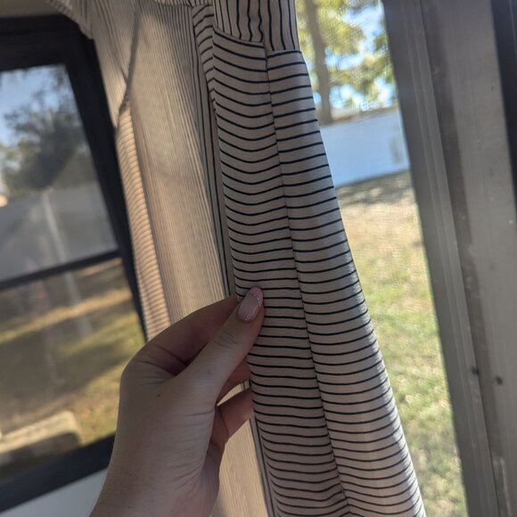 Clad and Cloth - Stripe Maxi Dress - Cream & Black - US Size M - Picture 10 of 11